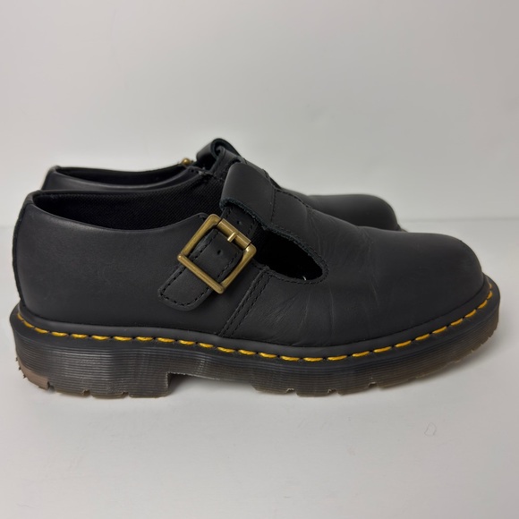 Dr. Martens Women’s Polly Black Leather Mary Jane Shoes - Picture 4 of 12